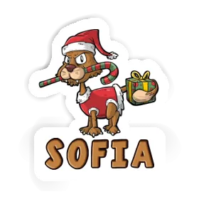 Chat de Noël Autocollant Sofia Image