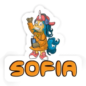 Sofia Sticker Hip-Hop Einhorn Image