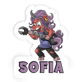 Sofia Sticker Rockendes Einhorn Image