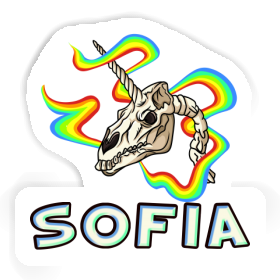Sofia Autocollant Crâne de licorne Image