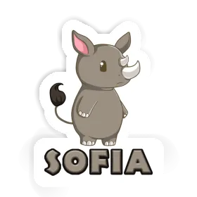 Sofia Autocollant Rhinocéros Image
