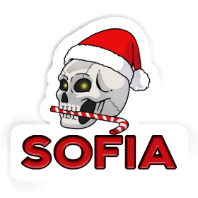 Autocollant Crâne de Noël Sofia Image