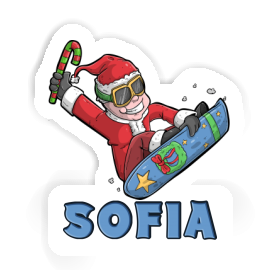 Weihnachts-Snowboarder Sticker Sofía Image