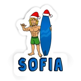 Aufkleber Sofia Weihnachtssurfer Image