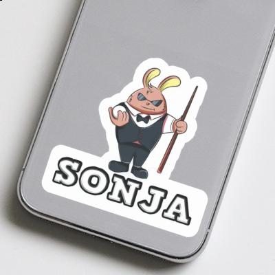 Sticker Sonja Billiard Player Notebook Image
