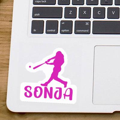 Sticker Baseball Player Sonja Laptop Image