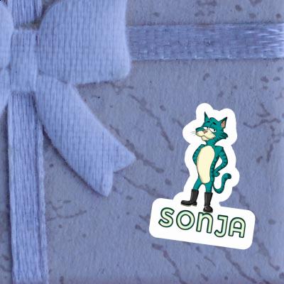 Sticker Standing Cat Sonja Laptop Image