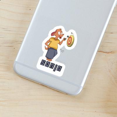 Darts Player Sticker Sonja Notebook Image