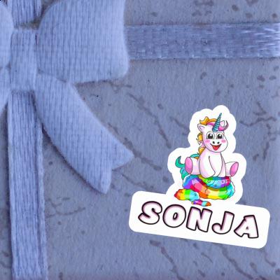 Sonja Sticker Baby Unicorn Laptop Image