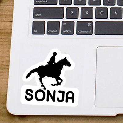 Horse Rider Sticker Sonja Laptop Image
