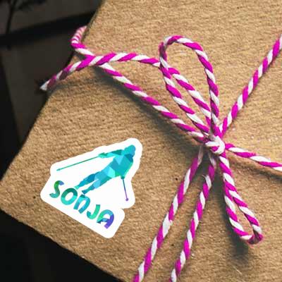 Sonja Autocollant Skieuse Gift package Image