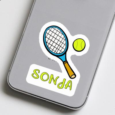 Sticker Tennis Racket Sonja Laptop Image
