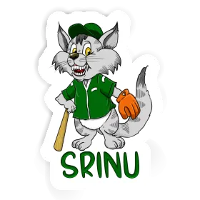 Sticker Srinu Baseball-Katze Image