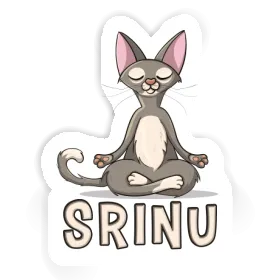 Yoga Cat Sticker Srinu Image