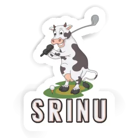 Srinu Sticker Golf Cow Image