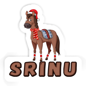 Autocollant Cheval de Noël Srinu Image