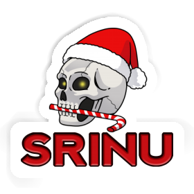 Autocollant Srinu Crâne de Noël Image