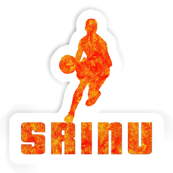 Srinu Sticker Basketballspieler Notebook Image