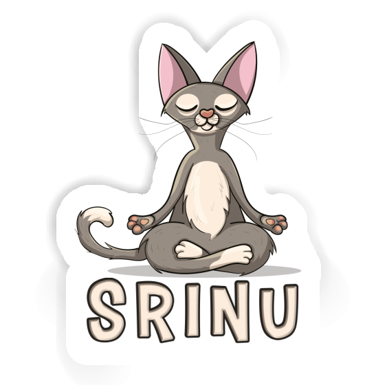 Srinu Autocollant Chat de yoga Laptop Srinu Autocollant Chat de yoga Laptop Image