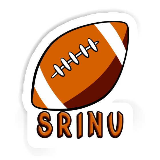 Sticker Srinu Rugby Ball Laptop Image