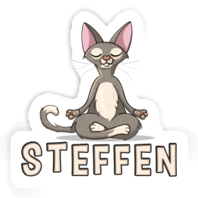 Steffen Sticker Yoga-Katze Image