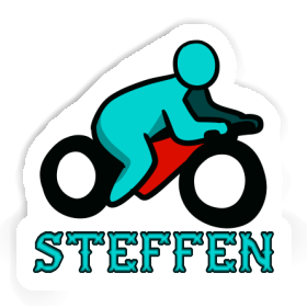 Motorradfahrer Aufkleber Steffen Image