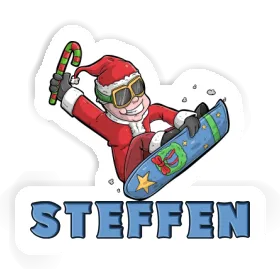 Steffen Aufkleber Weihnachts-Snowboarder Image