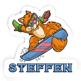 Steffen Sticker Snowboarderin Image