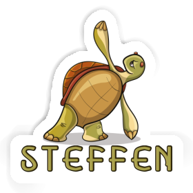Yoga-Schildkröte Sticker Steffen Image
