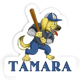 Tamara Sticker Baseball Dog Image