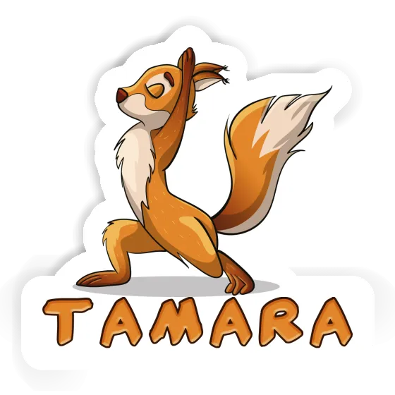 Tamara Aufkleber Yoga-Eichhörnchen Laptop Image