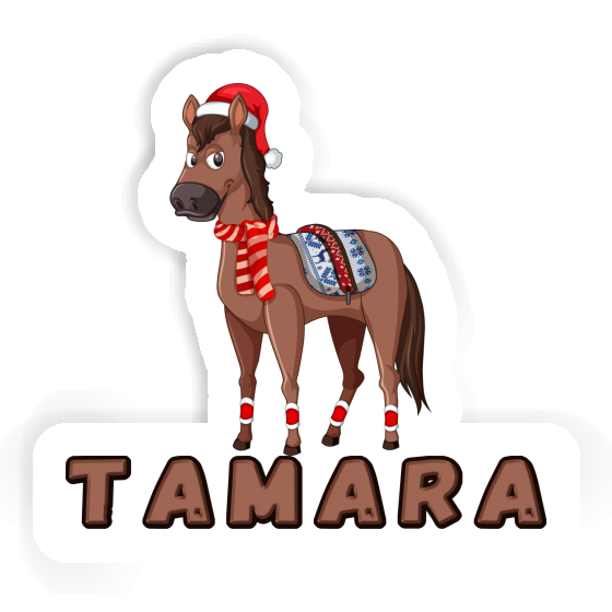 Autocollant Cheval de Noël Tamara Gift package Image