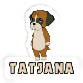 Tatjana Sticker German Boxer Image