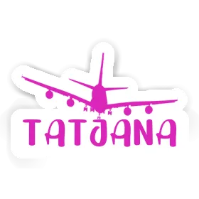 Sticker Tatjana Airplane Image