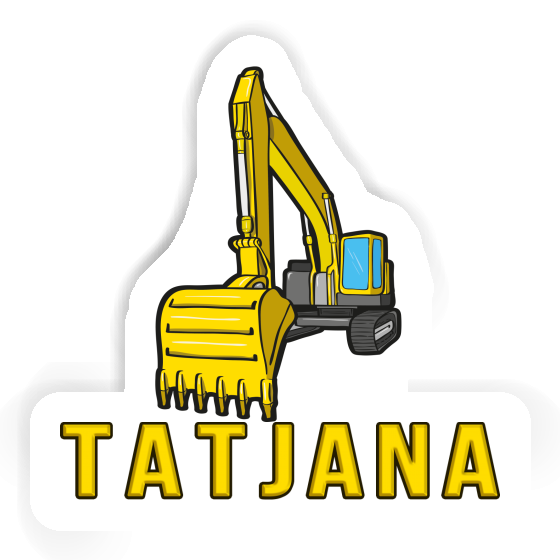 Sticker Tatjana Excavator Notebook Image