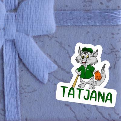 Sticker Baseball Cat Tatjana Notebook Image