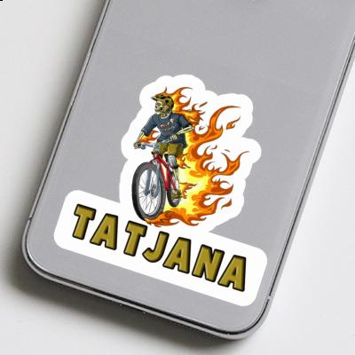 Sticker Mountainbiker Tatjana Notebook Image