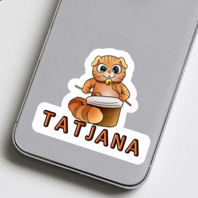 Sticker Drummer Cat Tatjana Notebook Image