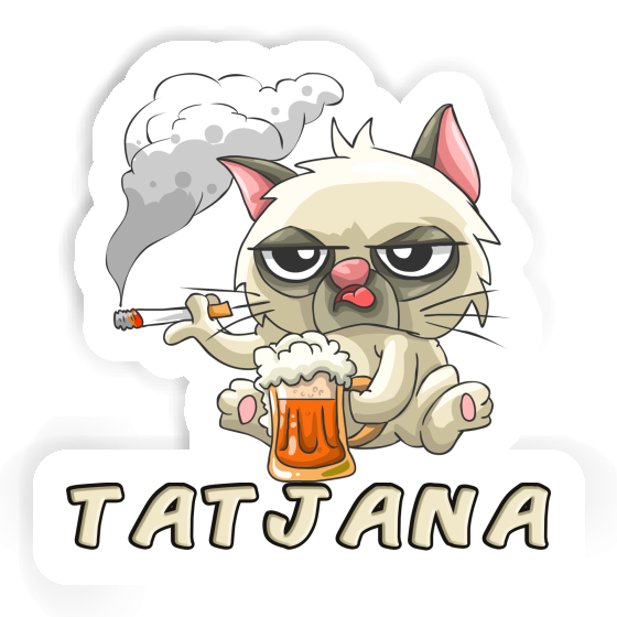 Smoking Cat Sticker Tatjana Gift package Image