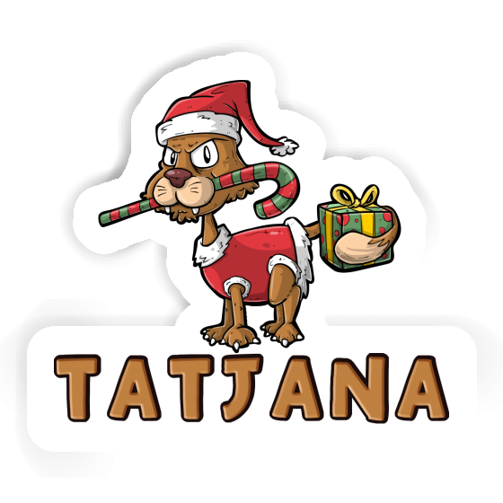 Sticker Christmas Cat Tatjana Notebook Image