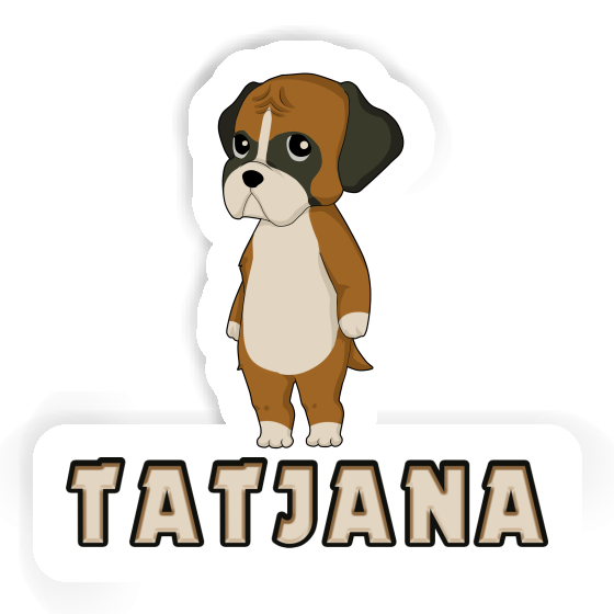 Tatjana Sticker German Boxer Image