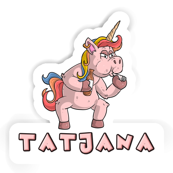 Tatjana Sticker Smoking Unicorn Image