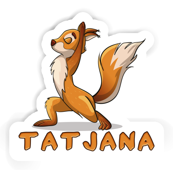 Sticker Yoga Squirrel Tatjana Notebook Image