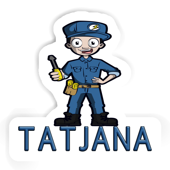 Electrician Sticker Tatjana Notebook Image