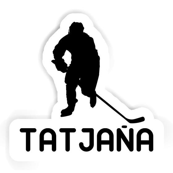 Sticker Tatjana Hockey Player Notebook Image