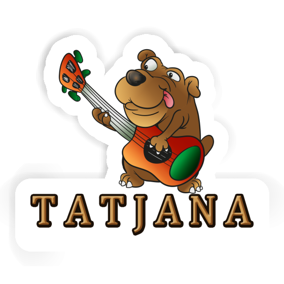 Sticker Tatjana Guitar Dog Gift package Image