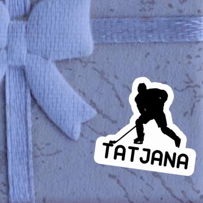 Sticker Eishockeyspieler Tatjana Laptop Image