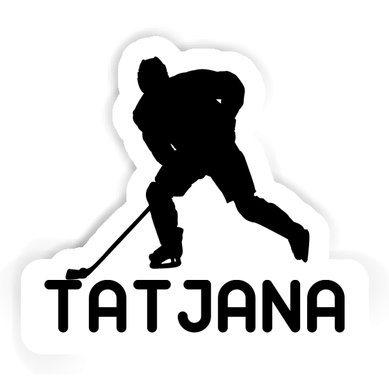 Tatjana Sticker Hockey Player Laptop Image