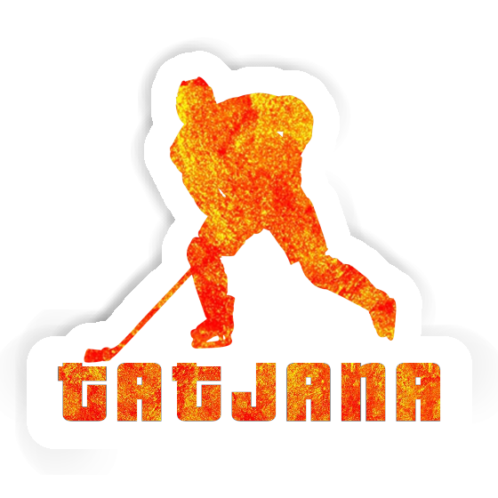 Tatjana Sticker Hockey Player Laptop Image