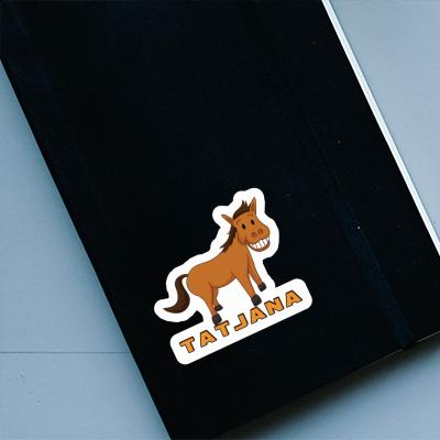 Sticker Tatjana Grinning Horse Notebook Image